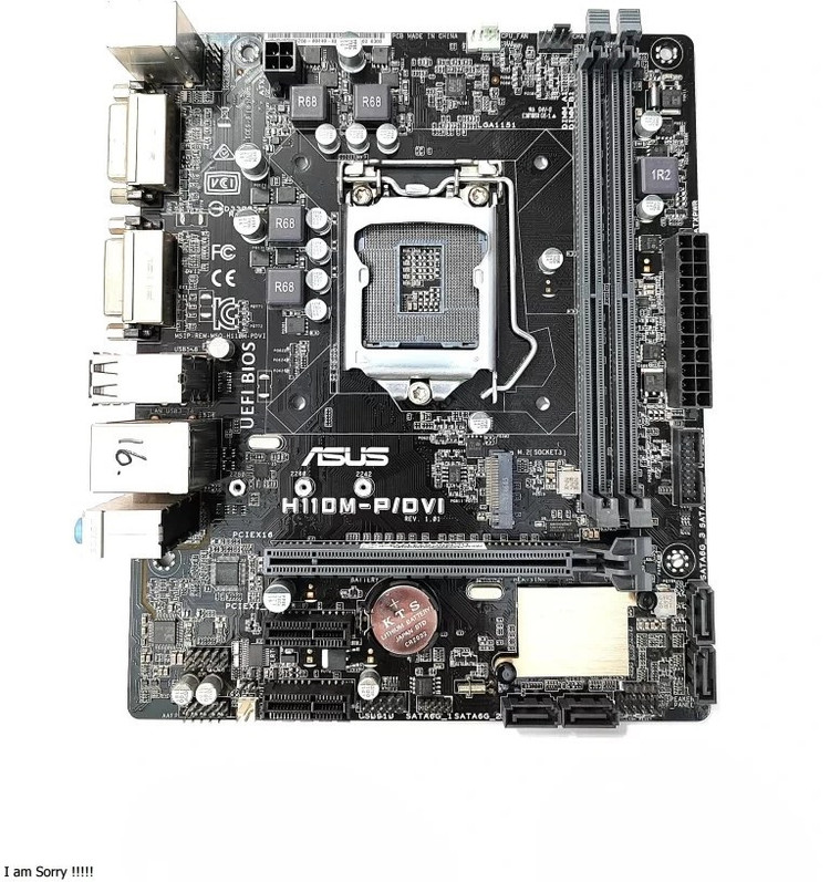 مادربرد ایسوس مدل H110M-P/dvi-استوک