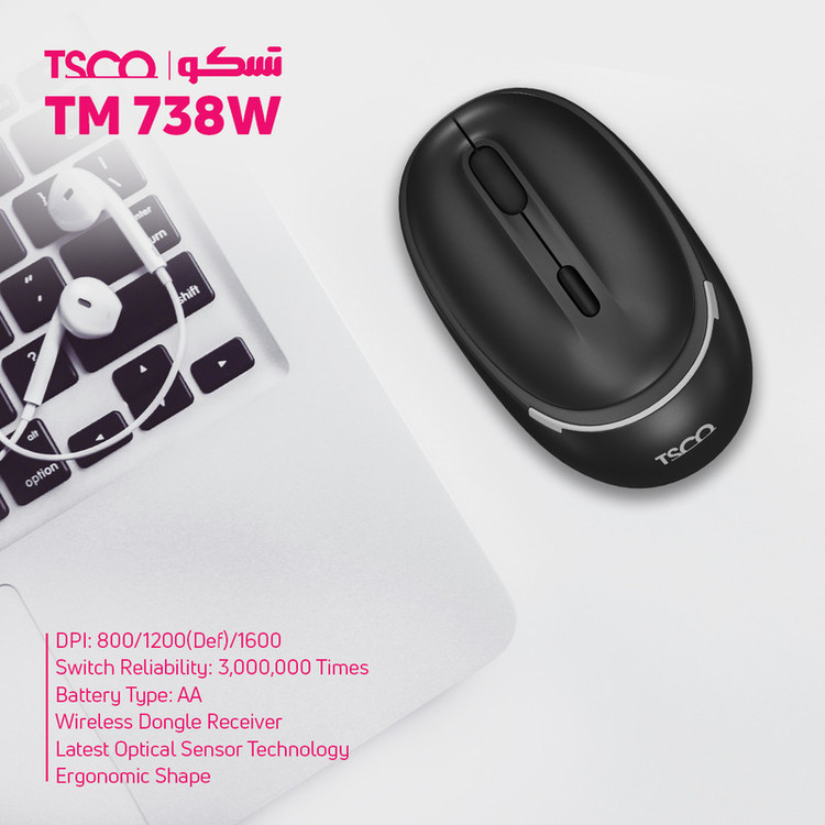ماوس بی سیم تسکو مدل TM738W