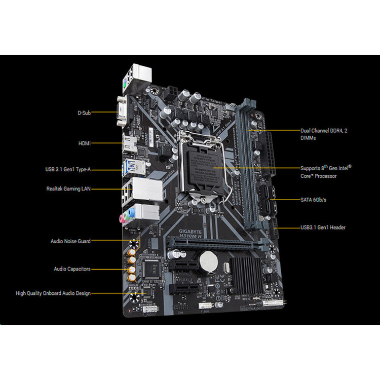 مادربرد گیگابایت مدل H310M H rev. 1.0/1.3